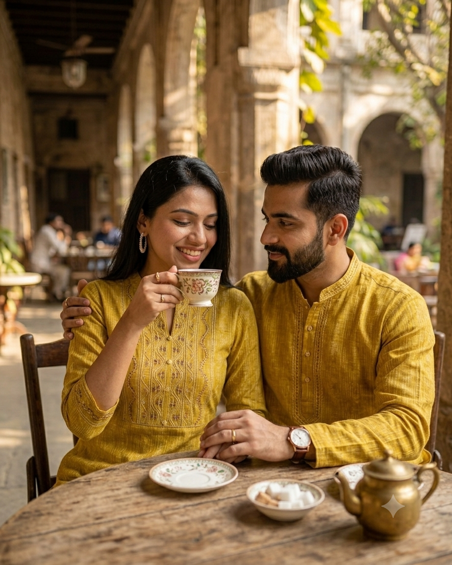 Trendy Fashionable Yellow Cotton Embroidered Kurti